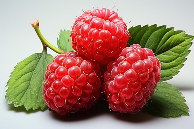 Raspberry fruit watercolor painting