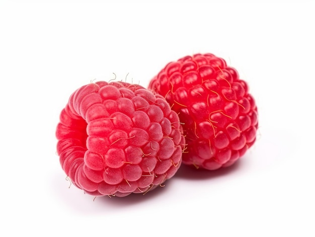 Raspberry geïsoleerd op een witte achtergrond