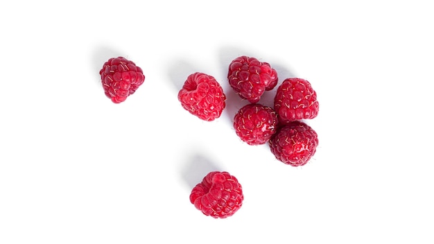 Premium Photo | Raspberry isolated. raspberries