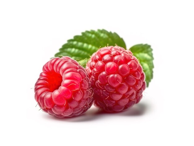 Raspberry isolated on white background