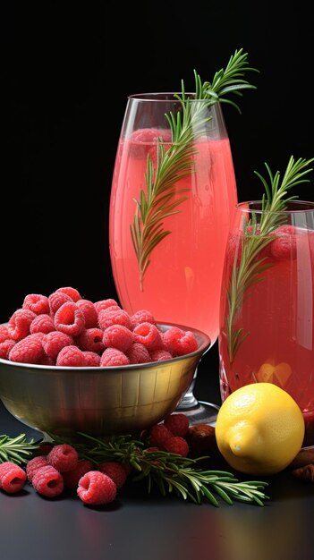 Foto cocktail di limonata al lampone carta da parati uhd