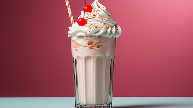 raspberry milkshake HD 8K wallpaper Stock Photographic Image