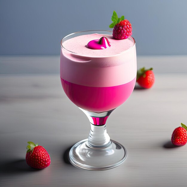 Raspberry milkshake