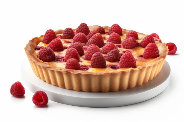 Raspberry quiche organic Cake fruit Generate Ai