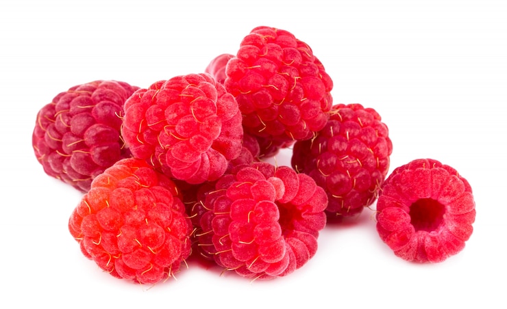Photo raspberry. raspberry isolated. raspberry on white