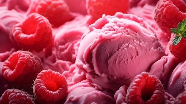 Raspberry ripple frozen yogurt