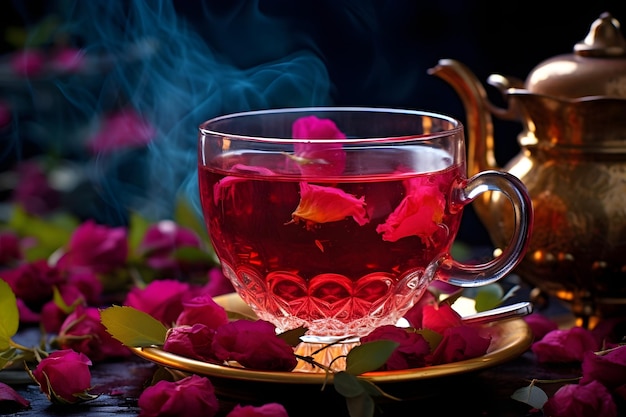 Raspberry rose tea a fragrant and romantic infusion