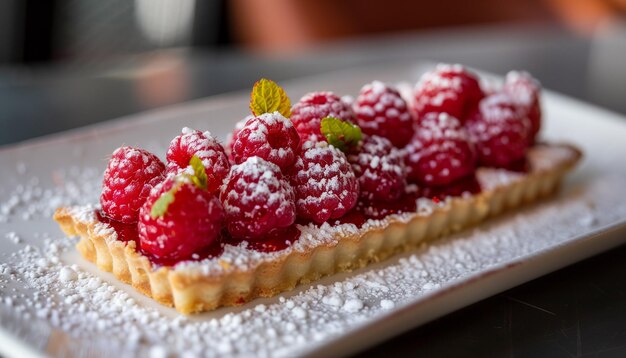 Photo raspberry tart