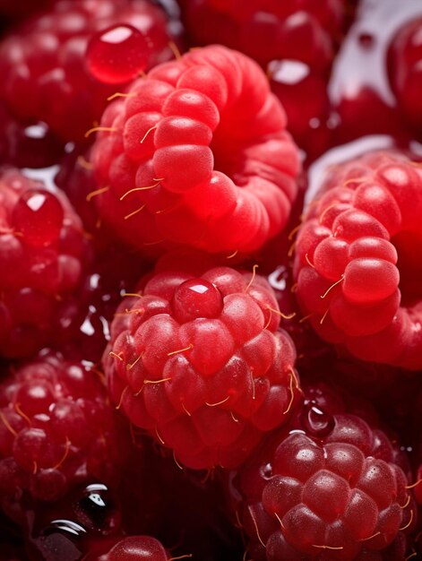 Raspberry voedsel vrucht zomer macro rijp