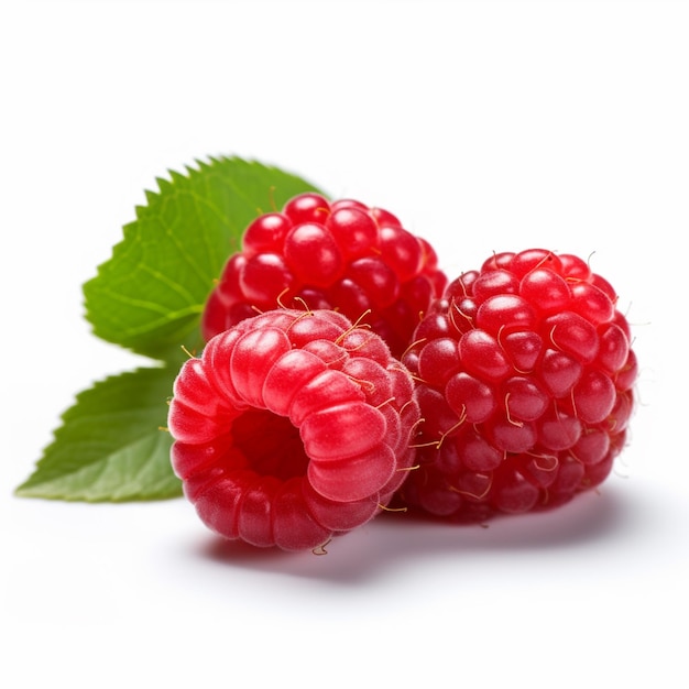 Raspberry in white background