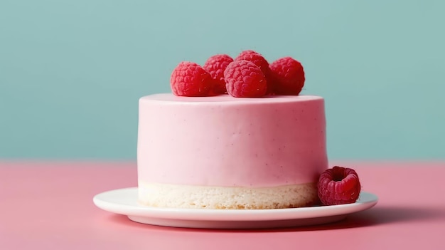 Фото raspberry white chocolate mousse cake фоновые изображения нейтральные цвета яркий фон генера