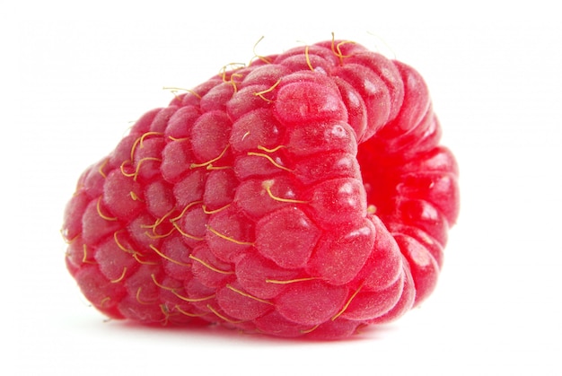 Raspberry on white isolated