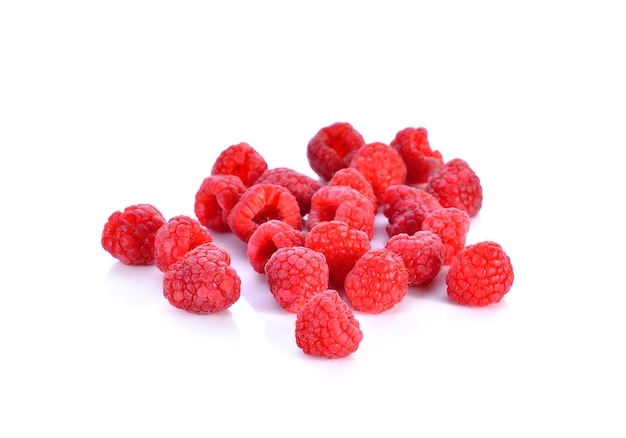 Raspberry on white