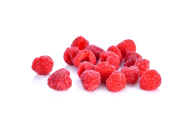 Raspberry on white