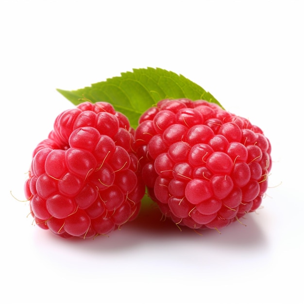 Raspberry with white background high quality ultra