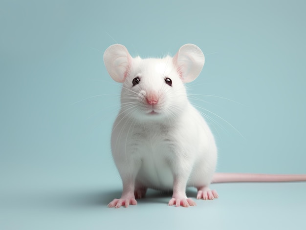 Rat isolated on blue background