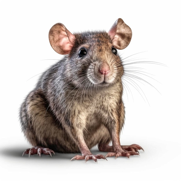 Rat isolated on white background Generative AI