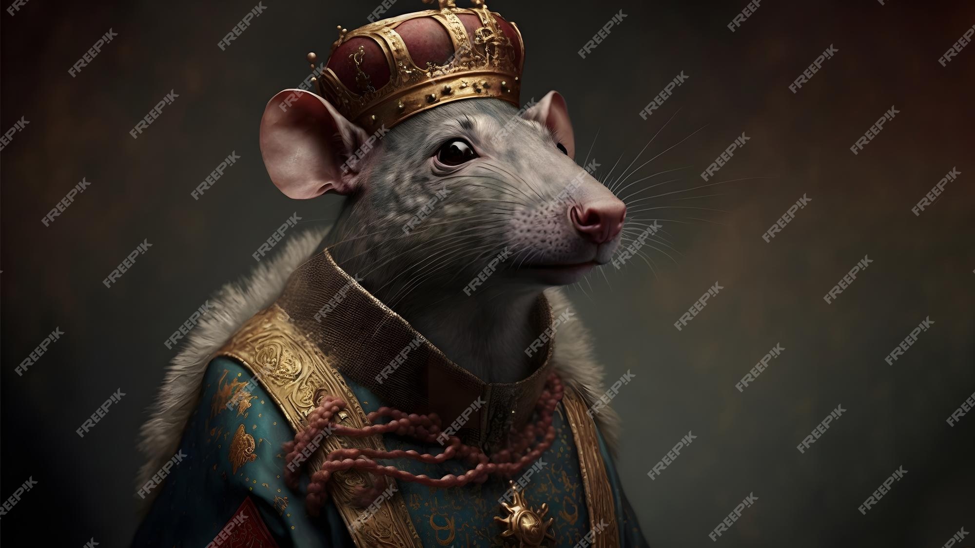 Rat King Medieval Portrait, Neural Network Generated Art Stock Illustration  - Illustration of artwork, crown: 272303192