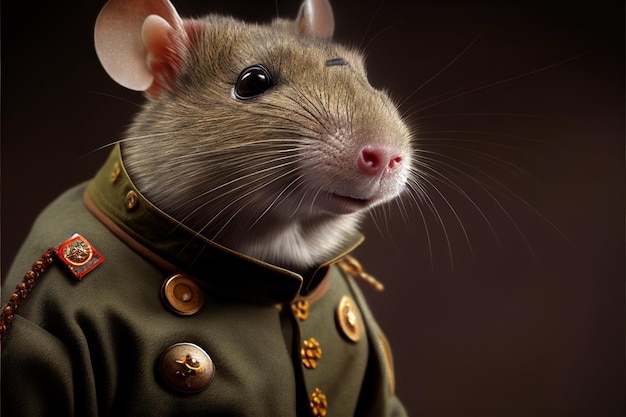 軍服を着たネズミ