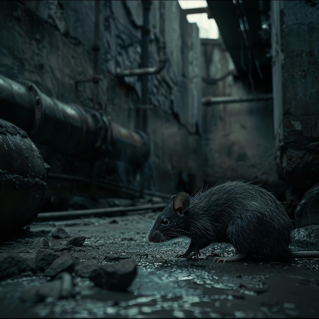 a rat in the sewer creepy situation