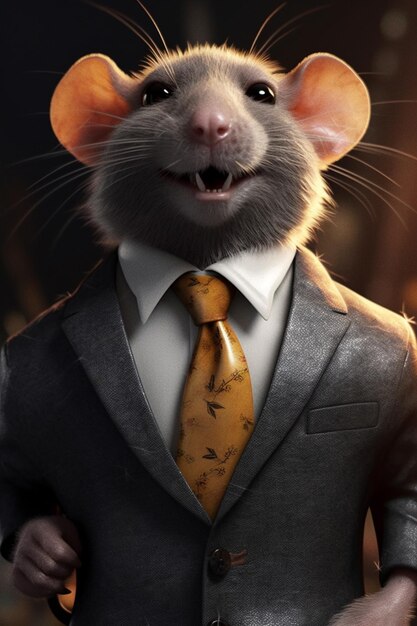 rat in a suit Generative AI