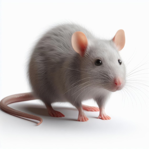 rat on white background