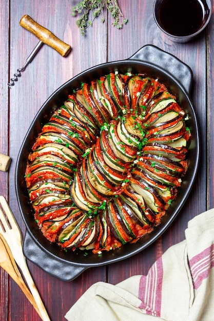 Ratatouille traditioneel Provençaals groentegerecht Frans eten Vegetarisch eten Gezond eten