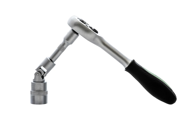 Ratchet wrench for socket heads on a white background