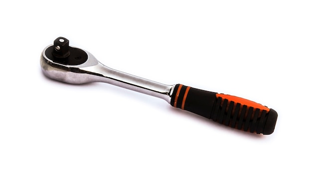 Ratchet wrench for union head short on a white surface