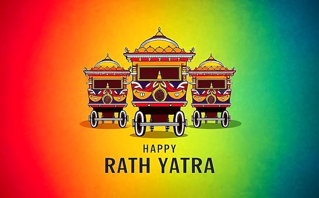 Foto i carri di rath yatra celebrano lo spirito del giorno del rith yatra