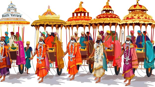 Ratha Yatravector illustratie van Ratha Yatra Heer Jagannath illustratie