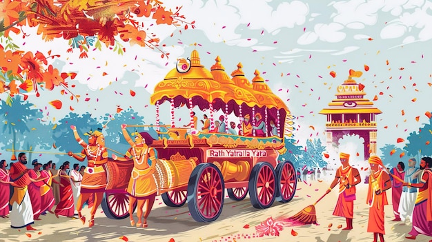 Ratha Yatravector illustratie van Ratha Yatra Heer Jagannath illustratie