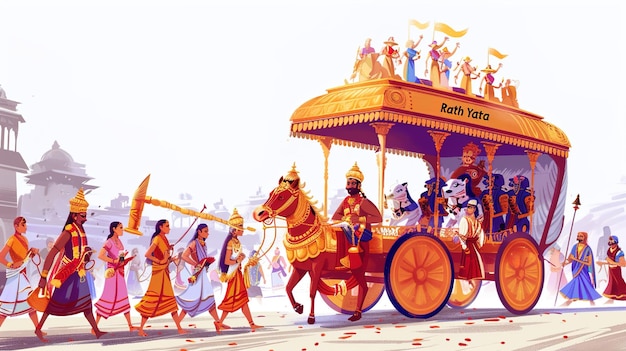 라타 야트라 터 일러스트레이션 (Ratha Yatra Lord Jagannath Illustration)