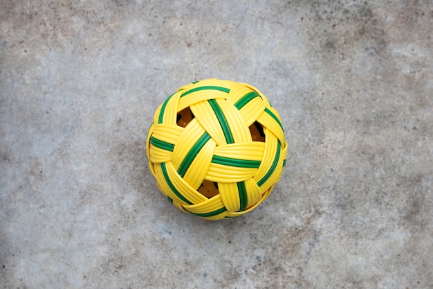 Photo rattan ball on white surface