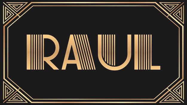 Raul Jazz Gold Text