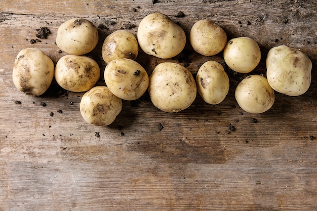 Rauwe biologische aardappelen