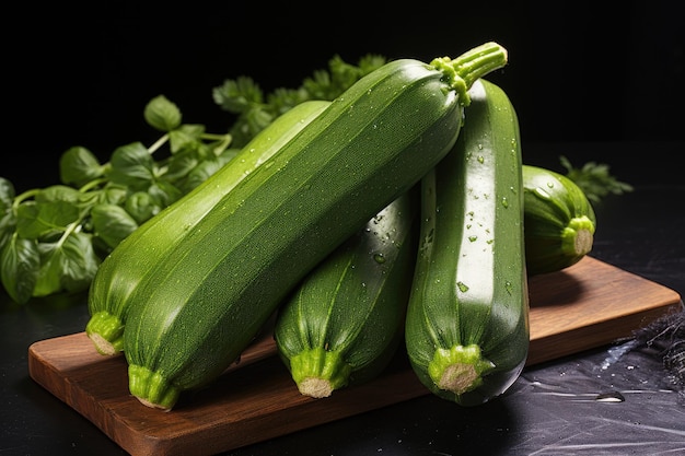 Rauwe courgette in indoor studio professionele reclame food fotografie