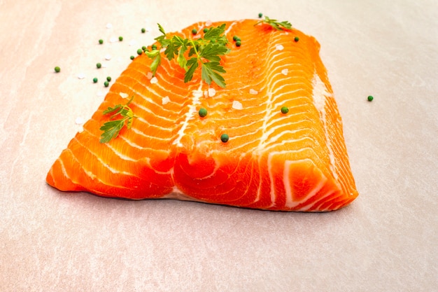 Rauwe forelfilet (zalm).