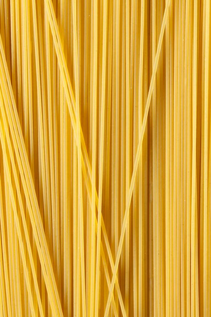 Rauwe gedroogde spaghetti close-up