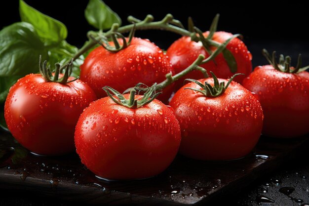 Rauwe tomaten in indoor studio professionele reclame voor voedselfotografie