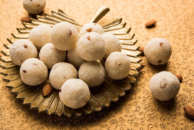 Rava Laddu or Semolina Laddoo Or Rawa Ladu, a popular sweet dish from Maharashtra, India