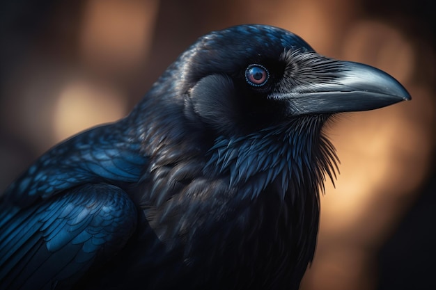 Raven closeup cute Generate Ai