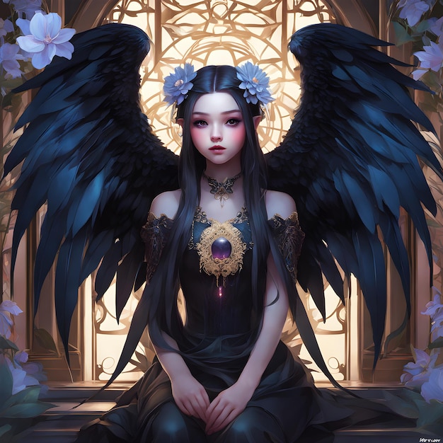 Raven Girll's Ethereal Wings of Beauty