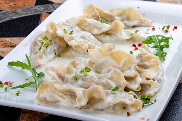 Ravioli with foie gras and porcini mushrooms