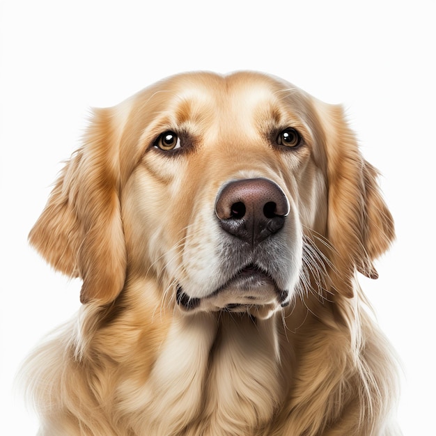 Ravishing adorable golden retriever dog portrait