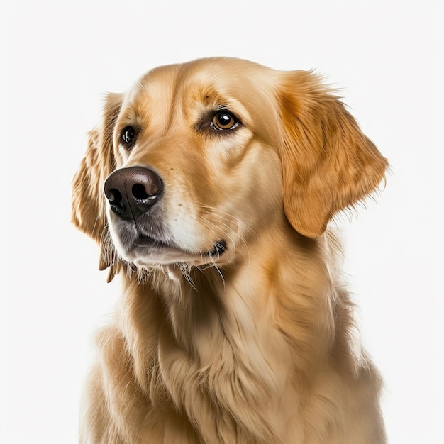 Ravishing adorable golden retriever dog portrait