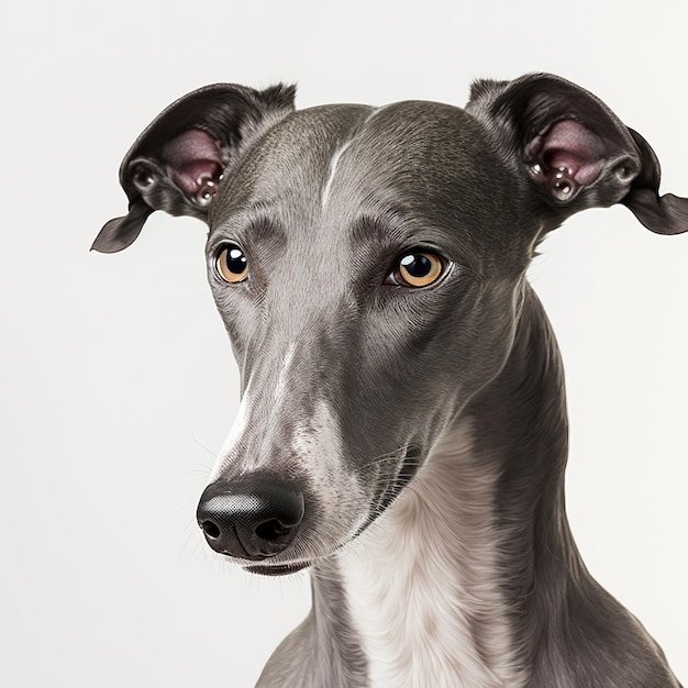 Ravishing adorable greyhound dog portrait