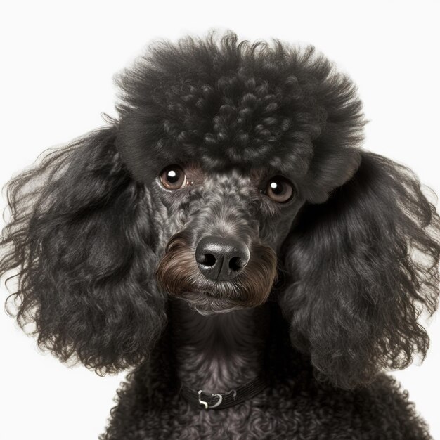 Photo ravishing adorable toy poodle dog portrait on white isolated background