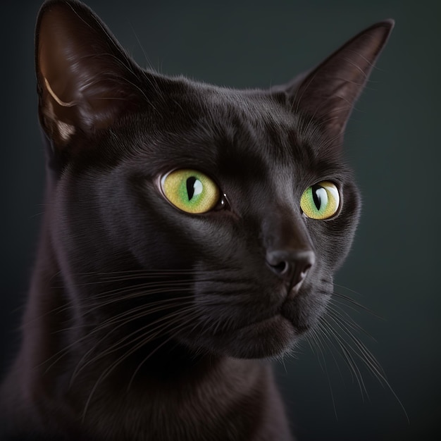 Ravishing studio portrait of bombay cat on isolated background