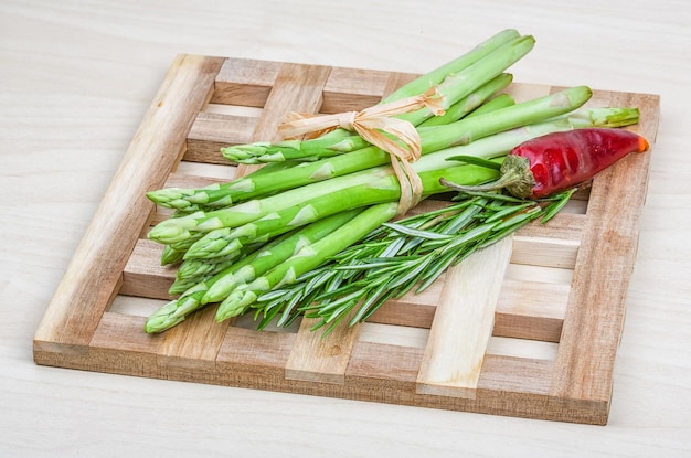 Raw asparagus